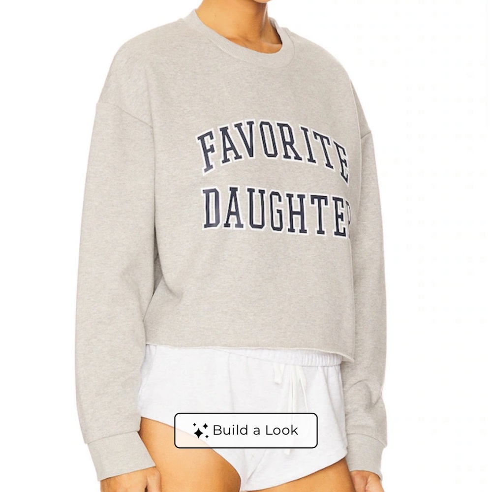 Favorite daughter raw hem cropped sweatshirt - Picture 2 of 6
